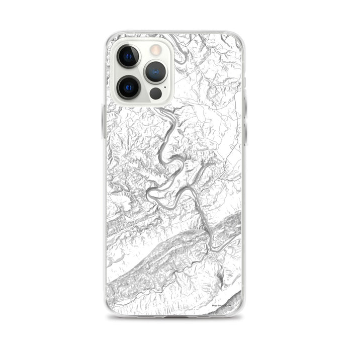 Custom New River Gorge National Park Map iPhone 12 Pro Max Phone Case in Classic