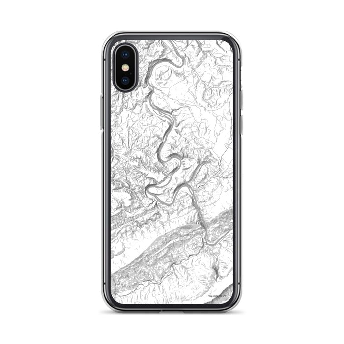 Custom New River Gorge National Park Map Phone Case in Classic