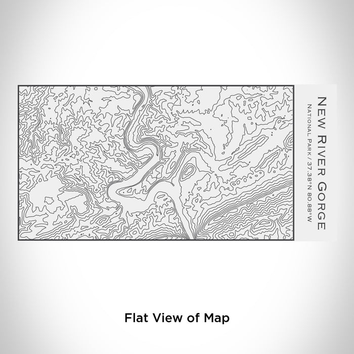 Rendered View of New River Gorge National Park Map Engraving on 17oz Stainless Steel Insulated Cola Bottle in White