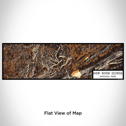 Flat View of Map Custom New River Gorge National Park Map Enamel Mug in Ember