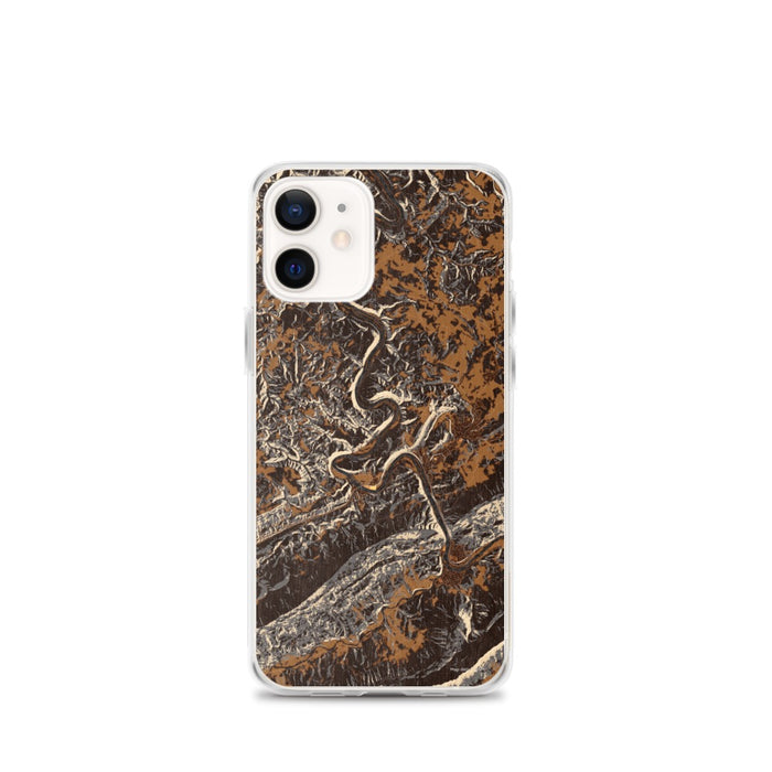 Custom New River Gorge National Park Map iPhone 12 mini Phone Case in Ember