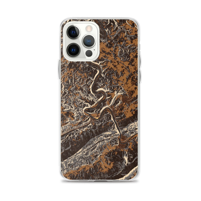 Custom New River Gorge National Park Map iPhone 12 Pro Max Phone Case in Ember