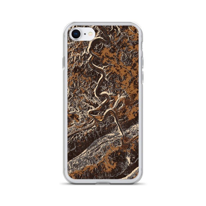 Custom New River Gorge National Park Map Phone Case in Ember
