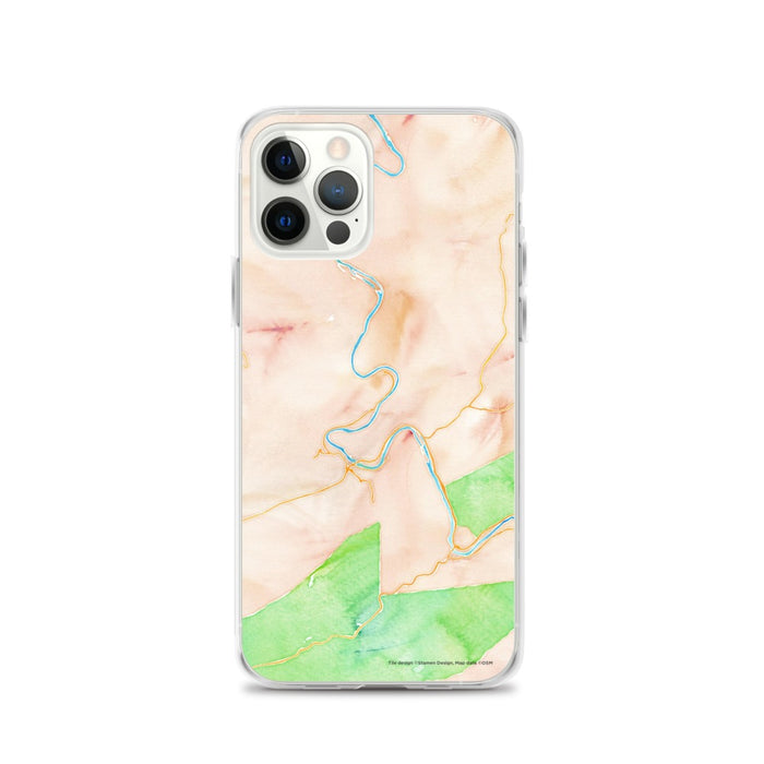 Custom New River Gorge National Park Map iPhone 12 Pro Phone Case in Watercolor