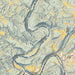 New River Gorge National Park Map Print in Woodblock Style Zoomed In Close Up Showing Details