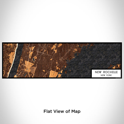 Flat View of Map Custom New Rochelle New York Map Enamel Mug in Ember