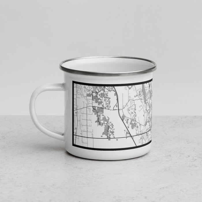 Left View Custom New Smyrna Beach Florida Map Enamel Mug in Classic