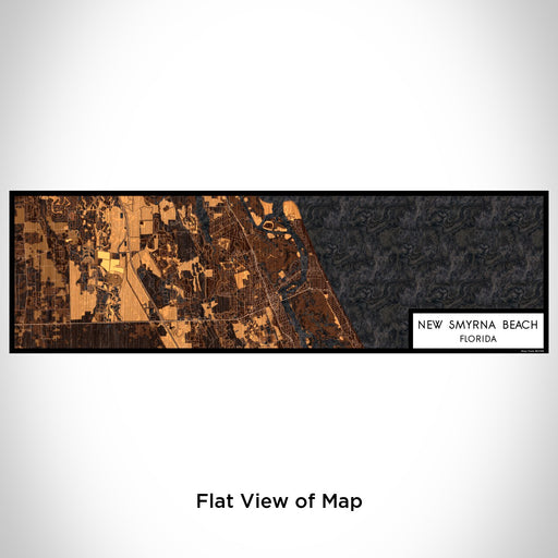 Flat View of Map Custom New Smyrna Beach Florida Map Enamel Mug in Ember