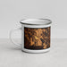 Left View Custom New Smyrna Beach Florida Map Enamel Mug in Ember