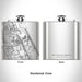 Rendered View of New Smyrna Beach Florida Map Engraving on 6oz Stainless Steel Flask