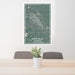 24x36 New Ulm Minnesota Map Print Portrait Orientation in Afternoon Style Behind 2 Chairs Table and Potted Plant