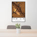 24x36 New Ulm Minnesota Map Print Portrait Orientation in Ember Style Behind 2 Chairs Table and Potted Plant