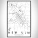 New Ulm Minnesota Map Print Portrait Orientation in Classic Style With Shaded Background