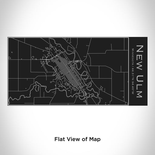Rendered View of New Ulm Minnesota Map Engraving on 17oz Stainless Steel Insulated Cola Bottle in Black