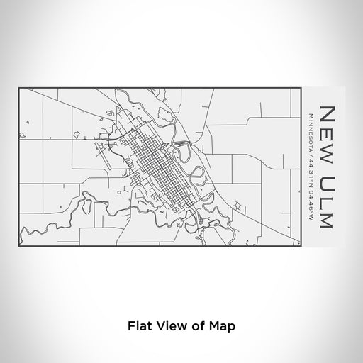 Rendered View of New Ulm Minnesota Map Engraving on 17oz Stainless Steel Insulated Cola Bottle in White