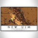 New Ulm Minnesota Map Print Landscape Orientation in Ember Style With Shaded Background