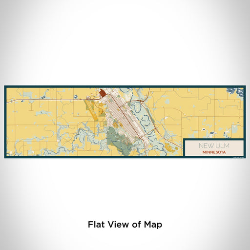 Flat View of Map Custom New Ulm Minnesota Map Enamel Mug in Woodblock