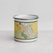 Front View Custom New Ulm Minnesota Map Enamel Mug in Woodblock