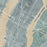 New York New York Map Print in Afternoon Style Zoomed In Close Up Showing Details