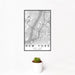 12x18 New York New York Map Print Portrait Orientation in Classic Style With Small Cactus Plant in White Planter