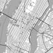 New York New York Map Print in Classic Style Zoomed In Close Up Showing Details
