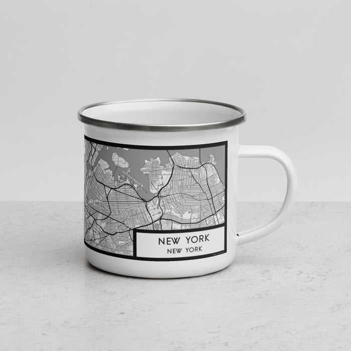 Right View Custom New York New York Map Enamel Mug in Classic