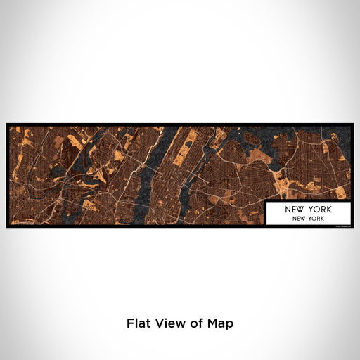 Flat View of Map Custom New York New York Map Enamel Mug in Ember
