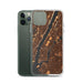 Custom New York New York Map Phone Case in Ember on Table with Laptop and Plant