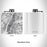 Rendered View of New York New York Map Engraving on 6oz Stainless Steel Flask in White