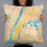 Person holding 22x22 Custom New York New York Map Throw Pillow in Watercolor