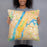 Person holding 18x18 Custom New York New York Map Throw Pillow in Watercolor