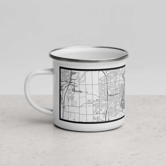 Left View Custom Niagara Falls New York Map Enamel Mug in Classic