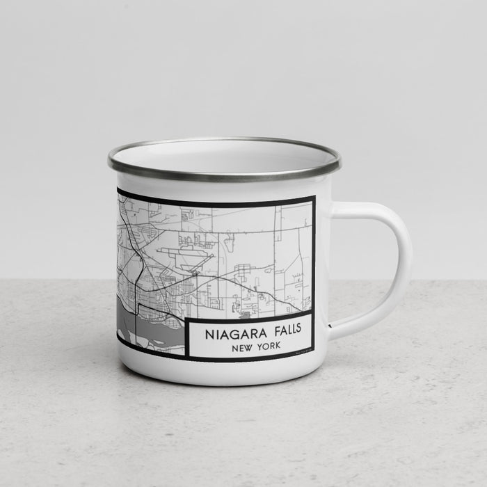 Right View Custom Niagara Falls New York Map Enamel Mug in Classic