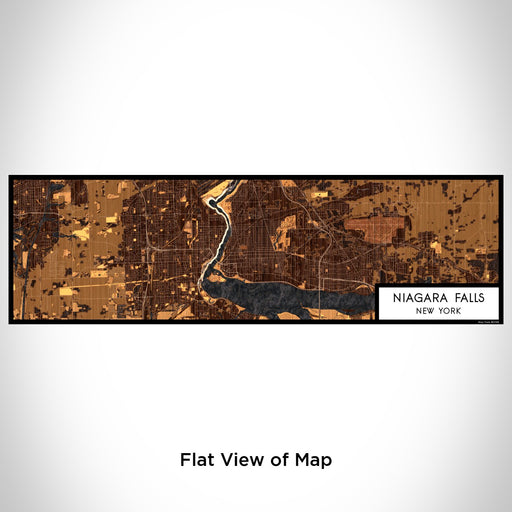 Flat View of Map Custom Niagara Falls New York Map Enamel Mug in Ember