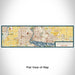 Flat View of Map Custom Niagara Falls New York Map Enamel Mug in Woodblock