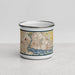 Front View Custom Niagara Falls New York Map Enamel Mug in Woodblock