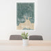24x36 Niceville Florida Map Print Portrait Orientation in Afternoon Style Behind 2 Chairs Table and Potted Plant