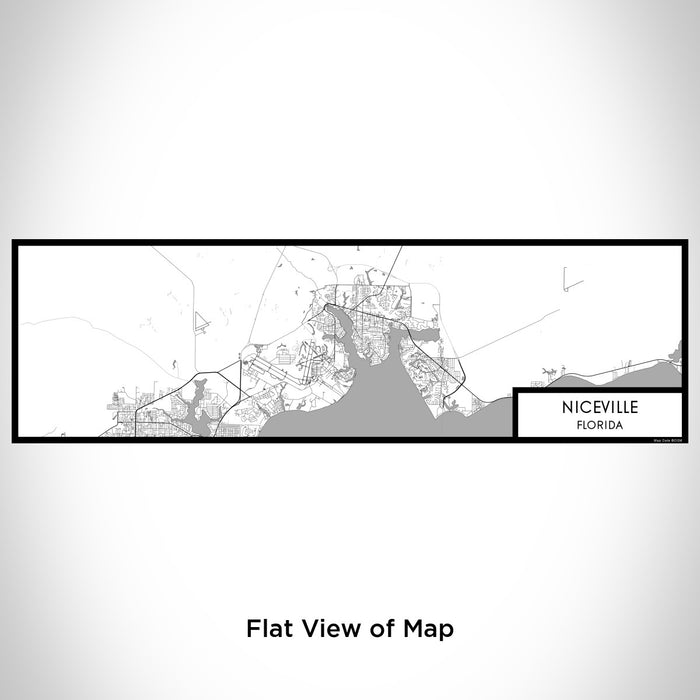 Flat View of Map Custom Niceville Florida Map Enamel Mug in Classic