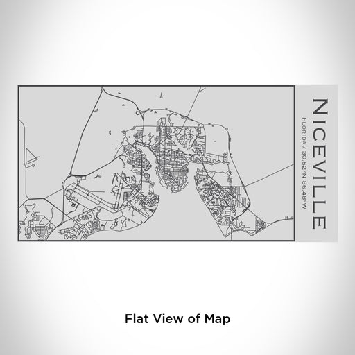 Rendered View of Niceville Florida Map Engraving on 17oz Stainless Steel Insulated Cola Bottle