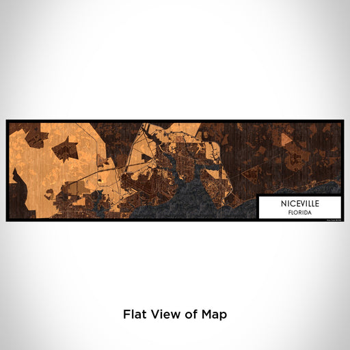 Flat View of Map Custom Niceville Florida Map Enamel Mug in Ember