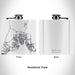Rendered View of Niceville Florida Map Engraving on 6oz Stainless Steel Flask in White