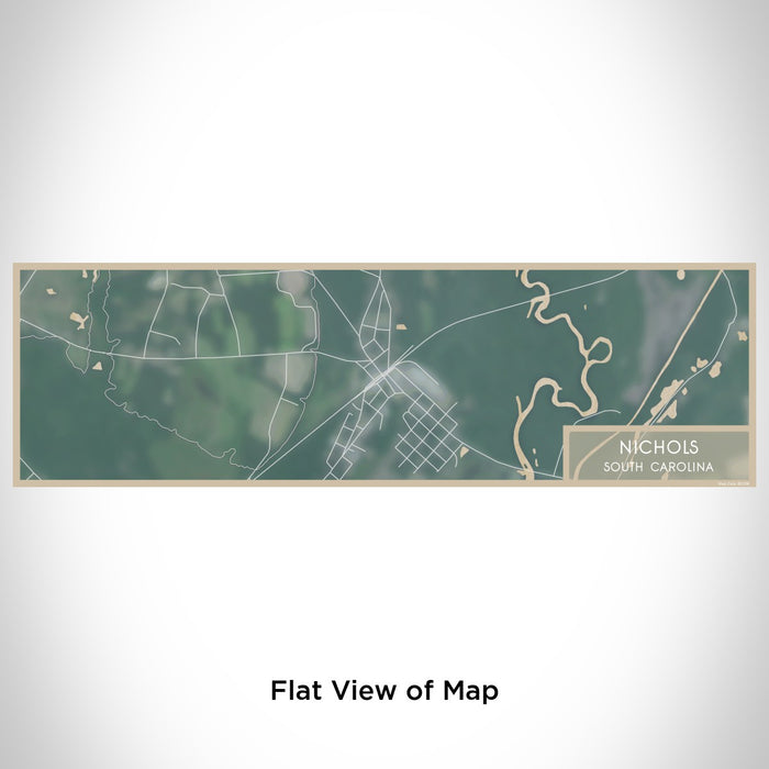 Flat View of Map Custom Nichols South Carolina Map Enamel Mug in Afternoon