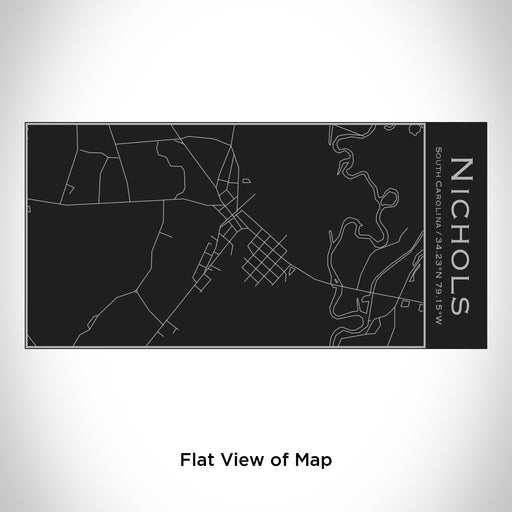 Rendered View of Nichols South Carolina Map Engraving on 17oz Stainless Steel Insulated Cola Bottle in Black