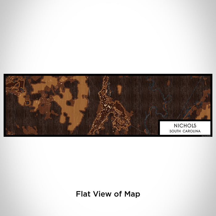 Flat View of Map Custom Nichols South Carolina Map Enamel Mug in Ember