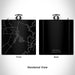 Rendered View of Nichols South Carolina Map Engraving on 6oz Stainless Steel Flask in Black