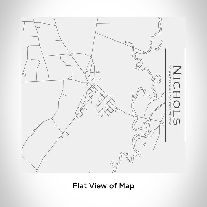 Rendered View of Nichols South Carolina Map Engraving on 17oz Stainless Steel Insulated Tumbler in White