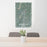 24x36 Noblesville Indiana Map Print Portrait Orientation in Afternoon Style Behind 2 Chairs Table and Potted Plant