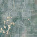 Noblesville Indiana Map Print in Afternoon Style Zoomed In Close Up Showing Details