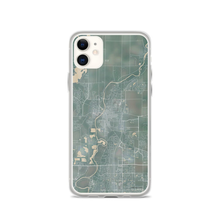 Custom iPhone 11 Noblesville Indiana Map Phone Case in Afternoon
