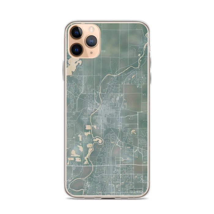 Custom iPhone 11 Pro Max Noblesville Indiana Map Phone Case in Afternoon
